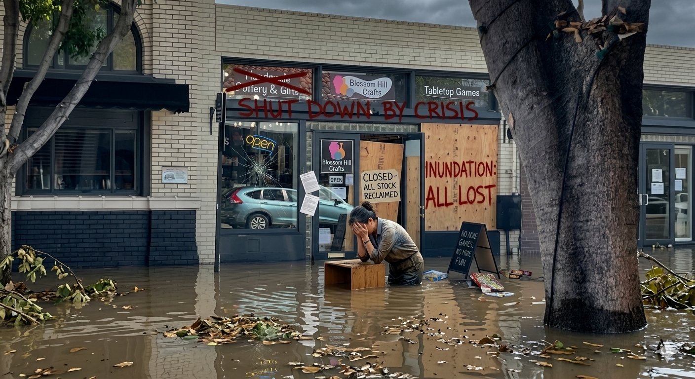 Shop owner in despair after natural catastrophe